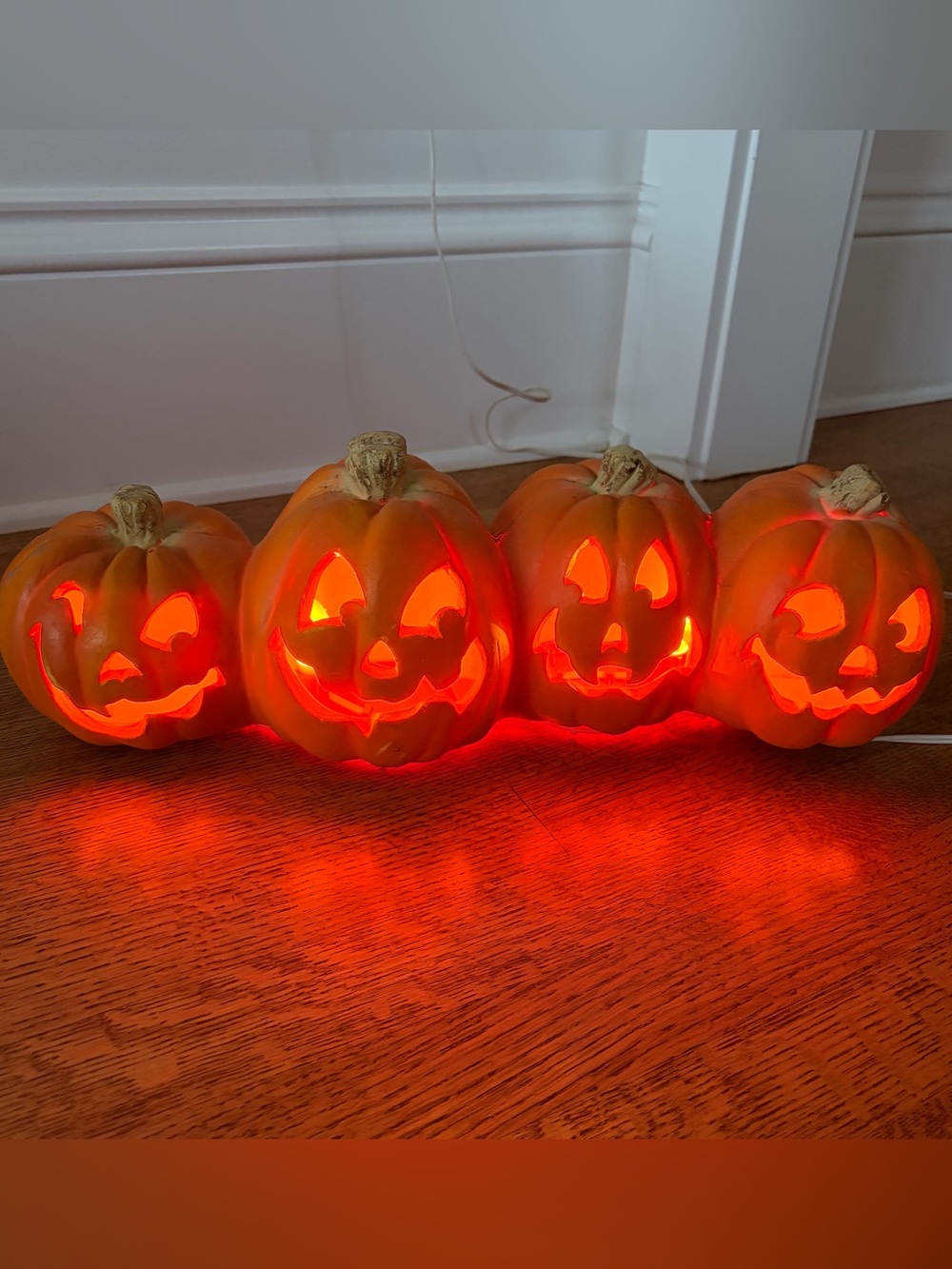 Vintage 1995 Trendmasters Light Up 4 In A Row Jack O Lantern Pumpkin Blow Mold